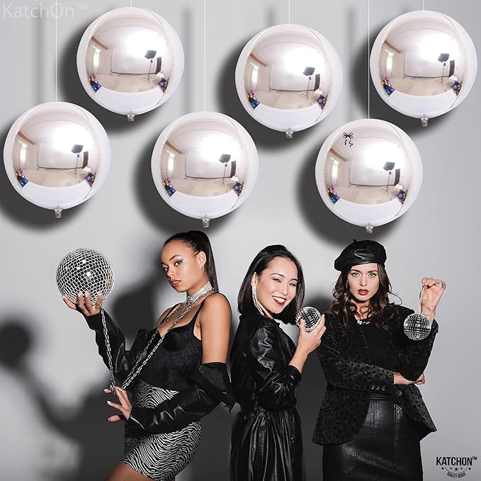 KatchOn, Large Metallic Silver Balloons - Image 6
