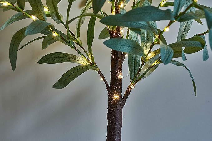 LITBLOOM Lighted Tabletop Olive Tree 18IN 50 LED Fairy Lights - Image 2
