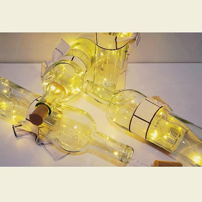 24 Pack 20 LED Wine Bottle Cork Lights, Fairy Mini String Lights Copper Wire - Image 5