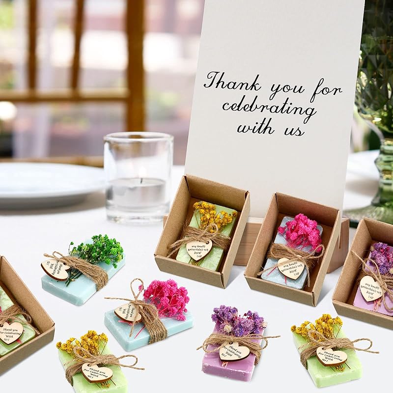 Kigeli Set of 45 Soap Favors DIY Bridal Shower Favors Bulk Wedding Soap Gifts - Image 4
