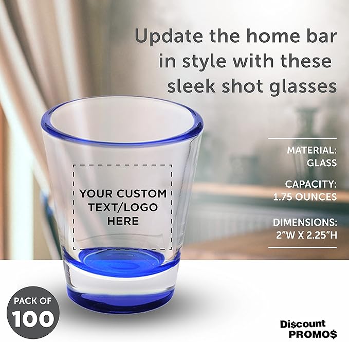 Custom Shot Glasses 1.75 oz. Set of 100, Personalized Bulk Pack - Image 4