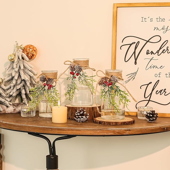 Set of 6 Xmas Decor Vases Christmas Centerpieces - Image 4