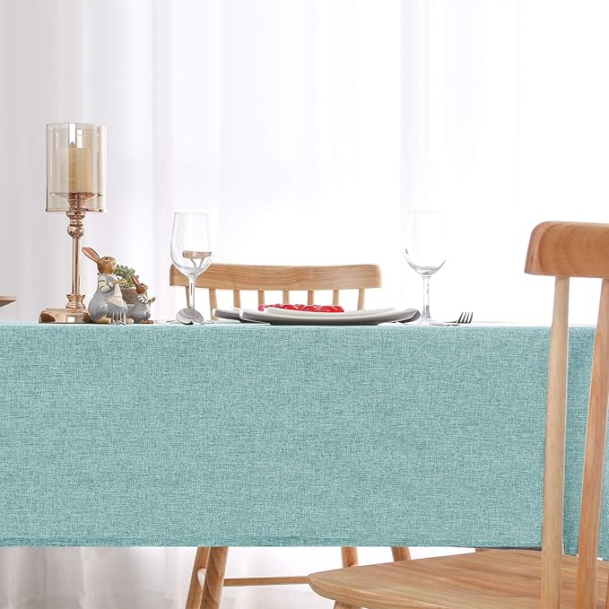 Hiasan 2 Pack Faux Linen Rectangle Tablecloth - Image 4