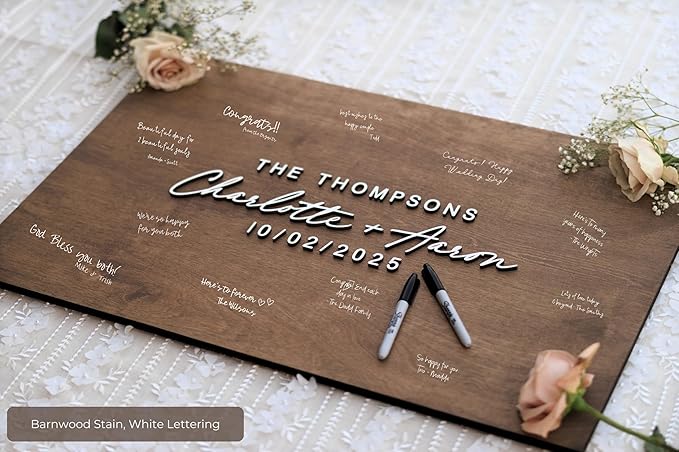 Personalized Last Name Guest Book, Unique Guest Book Sign, Custom Alternative - Image 7