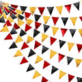 Red Black Gold Party Decorations Metallic Fabric Triangle Pennant Banner Flag by pinkblume
