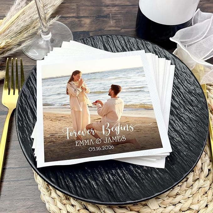 Personalized Custom Napkins: 50 Personalized Printed Napkins, 3 Ply, Custom - Image 4