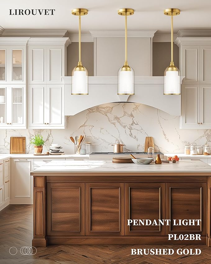 LIROUVET Gold Pendant Lights Kitchen Island - Image 5
