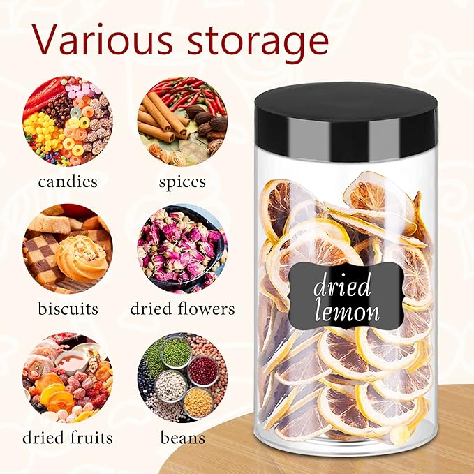 Plastic Jars with Lids 20Pcs 14 oz Clear Plastic Slime Storage Jars Containers - Image 4
