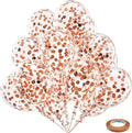 Bezente Rose Gold Confetti Latex Balloons by Bezente