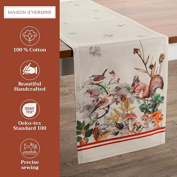 Maison d' Hermine Table Runner 100% Cotton Double Layer Table Runners 108 - Image 2