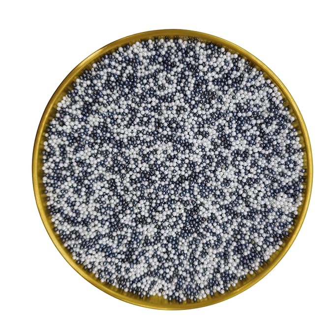 Edible Black & White Pearl Sugar Sprinkles Candy 2mm Mini Pearls Cake - Image 3