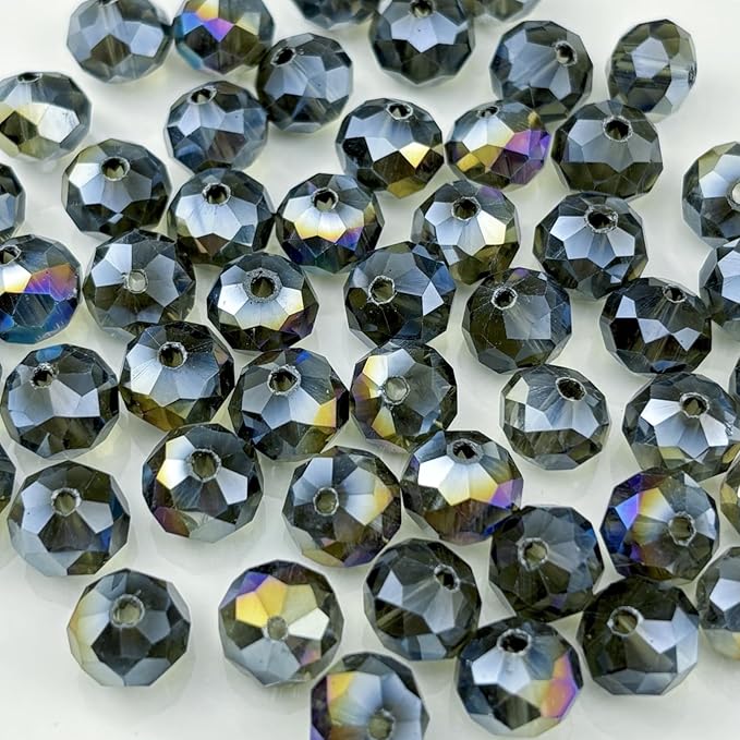 100pcs 8mm Crystal Glass Beads for Crafts Faceted Rondelle Glass Beads for by Unknown