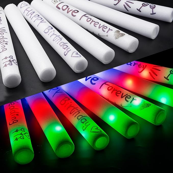 JOYIN 42 PCS LED Light Up Foam Sticks, Glow Sticks Party Favors Bulk - Image 5