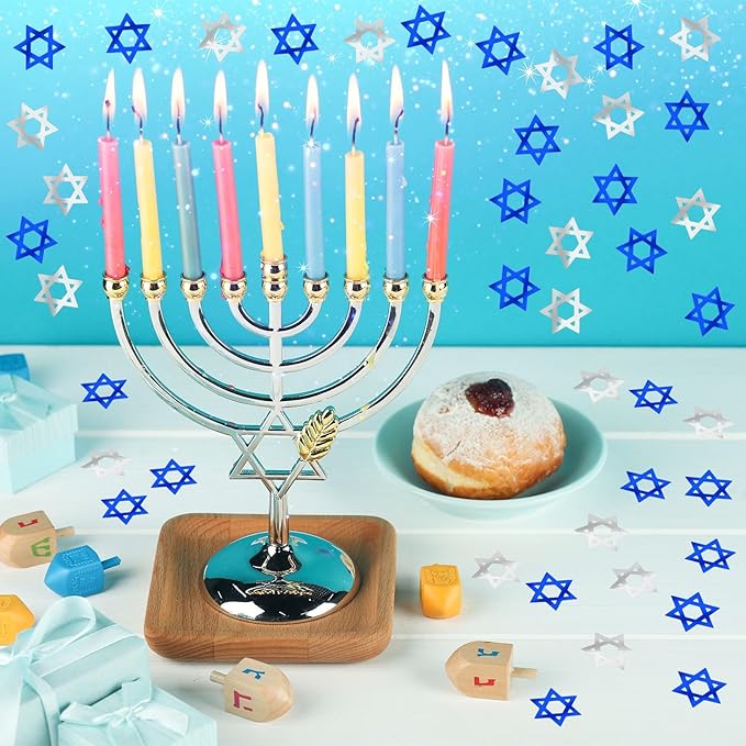 MARFOREVER Star of David Glitter Confetti, Hanukkah Confetti Table Decorations - Image 5