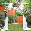 White Wedding Arch Draping Fabric 29" x 20 FT White Drapes by DeZerlor