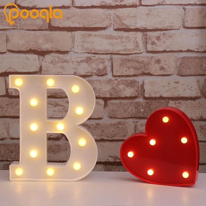 Pooqla LED Marquee Letter Lights Sign, Light Up Alphabet Letter - Image 4