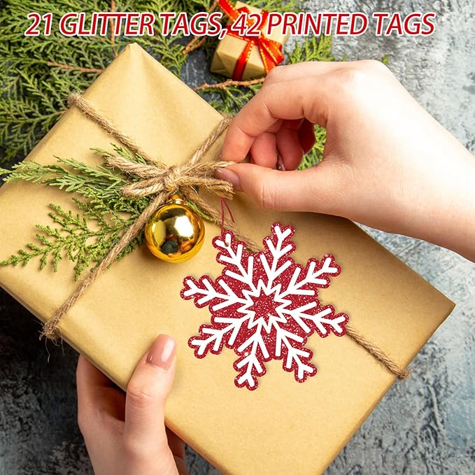 Glitter Printed Xmas Gift Labels - Image 4