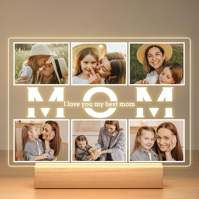 Personalized Birthday Gifts for Mom from Daughter Son, Custom Collage Picture by Jkolalin