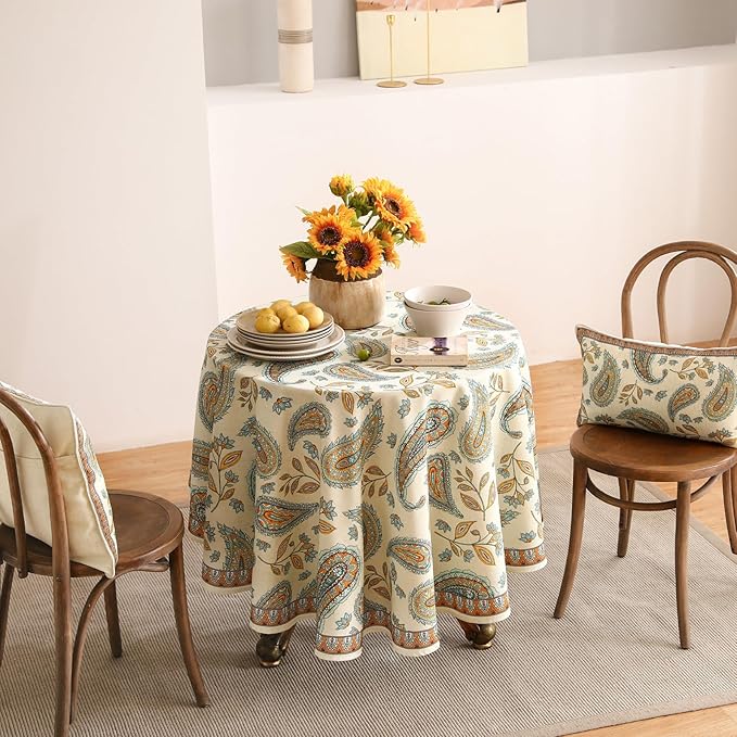 patdrea Designer Vintage French Small Table Cloth - Image 4