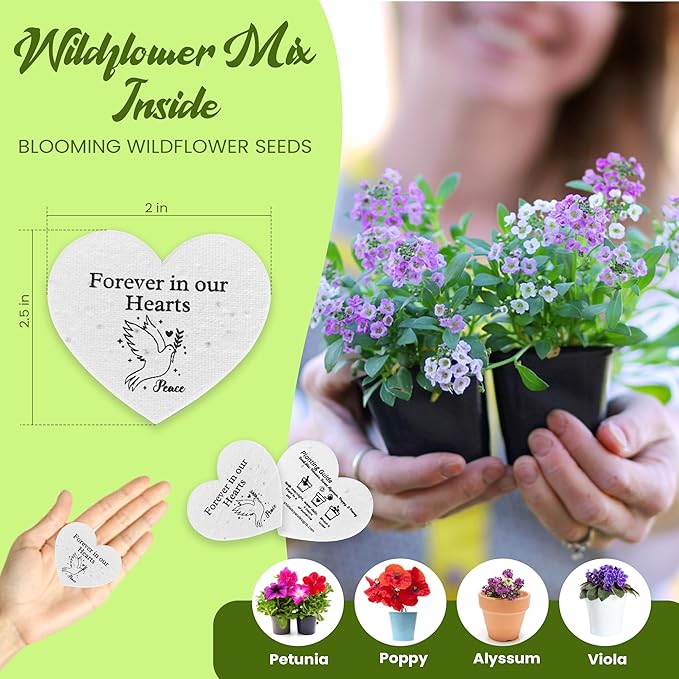 50 Plantable Seed Paper Funeral Favors - Image 4