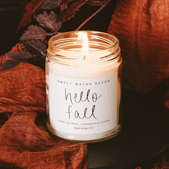Sweet Water Decor Hello Fall Candle - Image 5