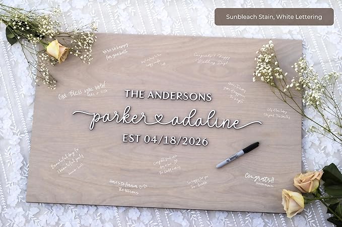 Personalized Last Name Guest Book, Unique Guest Book Sign, Custom Alternative - Image 2
