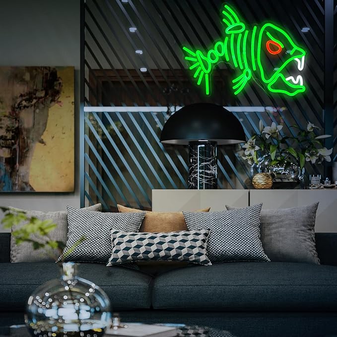 Fish Neon Sign LED Skeleton Fish Neon Light - Image 7