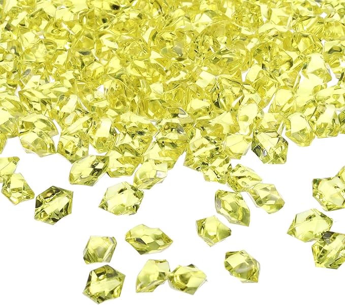 uxcell 1000pcs Fake Ice Rocks, Dazzling Clear Resin Crushed Ice Sparkling Fake by uxcell