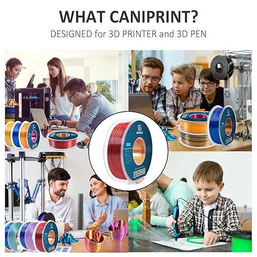 Geeetech Silk PLA Tri Color Filament 1.75mm 3D Printer Filament, Coextrusion - Image 6