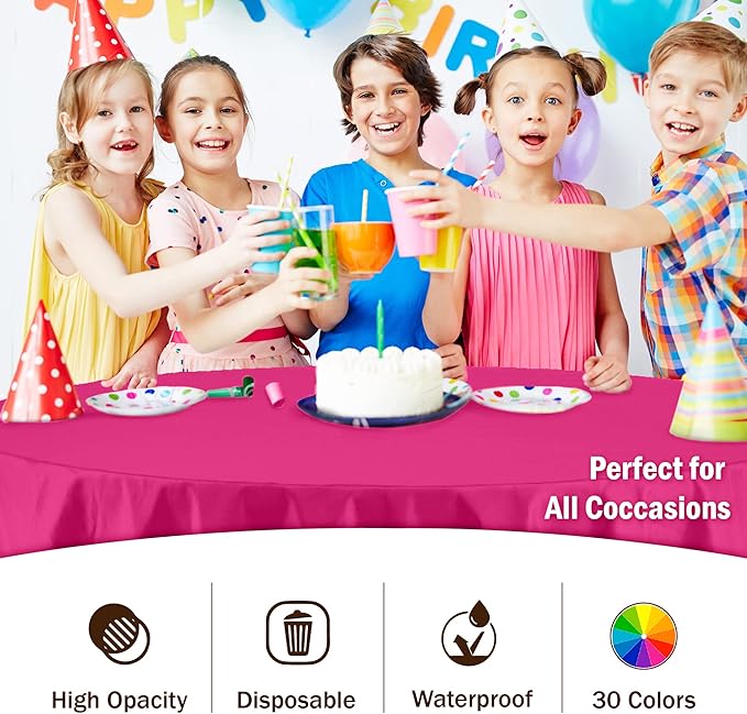 Exquisite 12-Pack Premium Plastic 84-Inch Round Tablecloth - Image 5