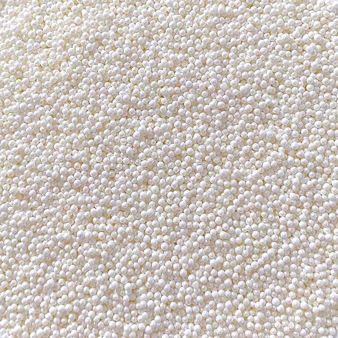 Sentovac White Nonpareils Sprinkles Edible 2mm Mini Peals Cake Decorating Sugar - Image 2
