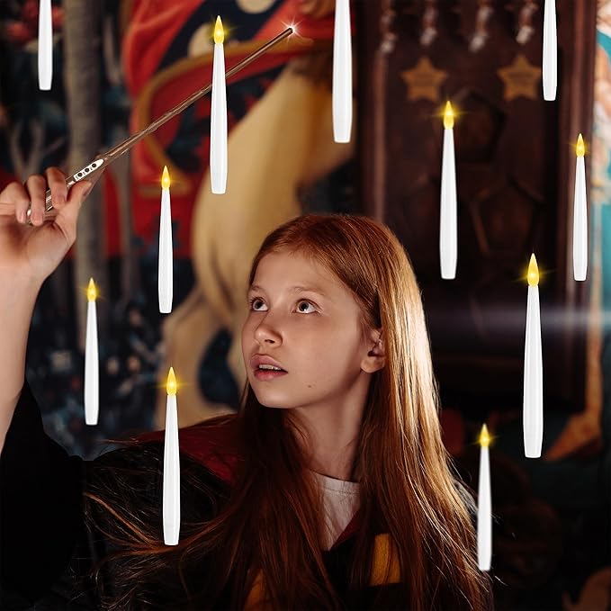 Floating Candles with Wand, 20 Pack 2 Wands Halloween Magic Hanging Candles - Image 5