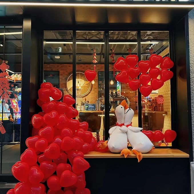 Red Heart Balloons, Romantic Valentines Balloons - Image 2