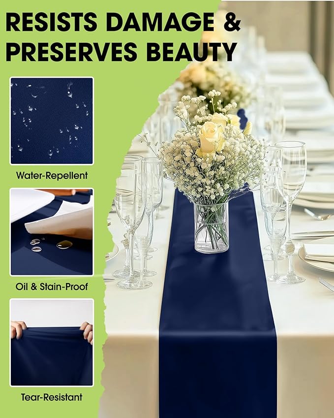 Pureegg Navy Blue Plastic Table Runners - Image 3