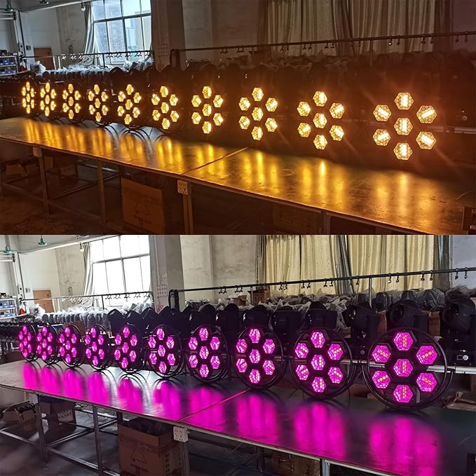 JUNMAN 7 Head Led Retro Background Effect Light DJ Disco Stage Lights 1pc Pack - Image 5