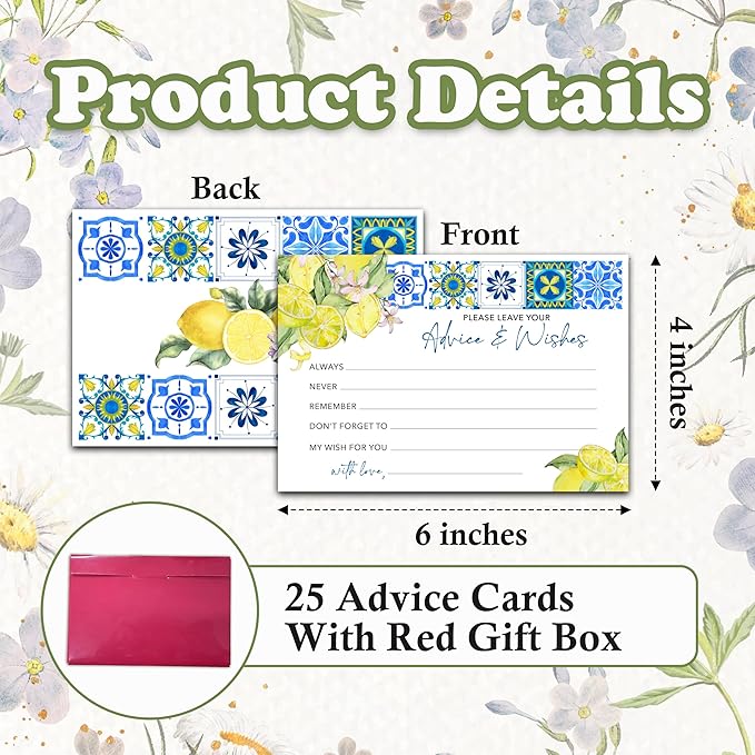 Advice And Wishes Cards, Mediterranean Lemon Advice Cards - Image 2