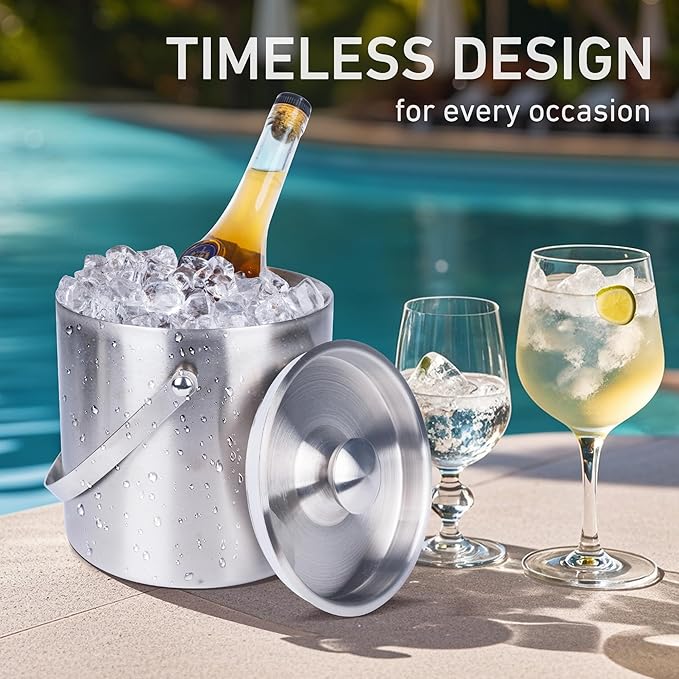 DREAMYO 3L Double Wall Insulated Stainless Steel Ice Bucket - Image 8