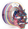 AMOLEN Silk PLA 3D Printer Filament, Shiny Multicolor Rainbow PLA Filament by AMOLEN