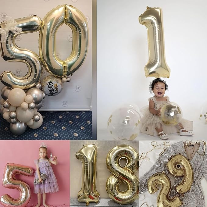 40 Inch Numbers 7 Light Gold Large Balloon Digital 7 - Image 7