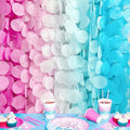 205 Ft Gender Reveal Party Decorations Ombre Pink and Blue Big Circle Dot by pinkblume