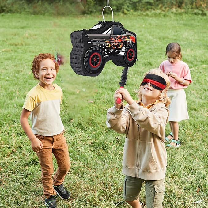 Car Pinata with Stick & Hanging Loop Mexican Pinata Game - Image 2