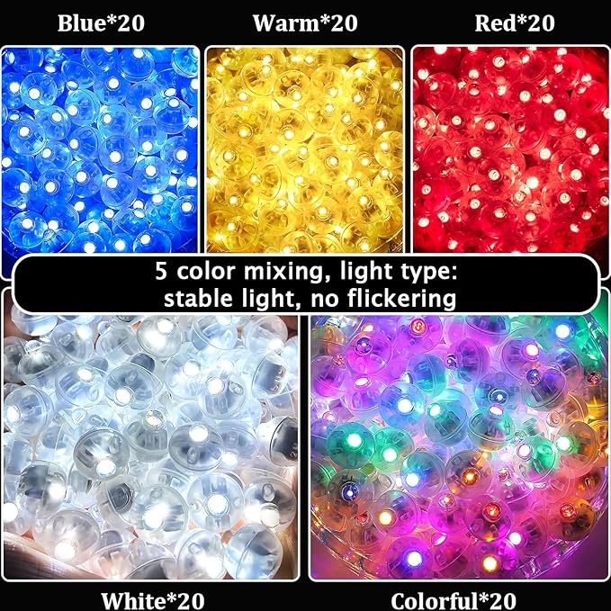 ZGWJ 100Pcs Balloon Lights - Image 2