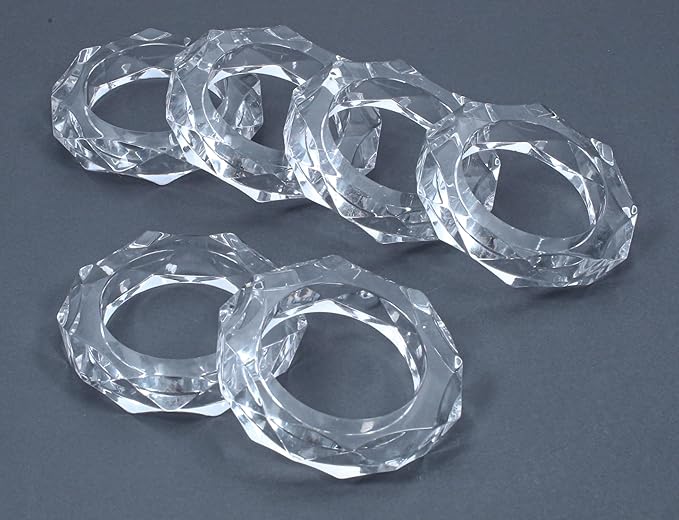 Transparent Acrylic Napkin Rings by ALPHALivingHOME