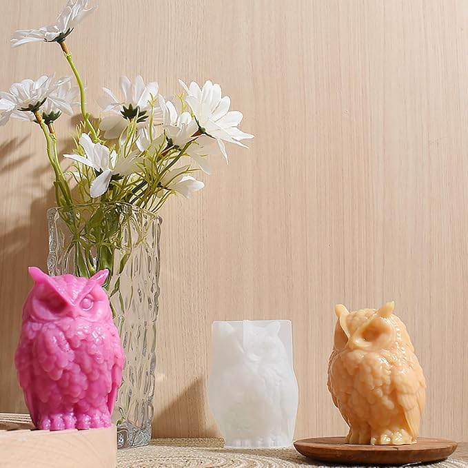 Animal & Owl Resin & Silicone Candle Mold Set - Image 4