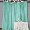 10FT x10FT Aqua Blue Metallic Sheer Spandex Backdrop, 1 Panel Glitter Sheer by SFNSKY