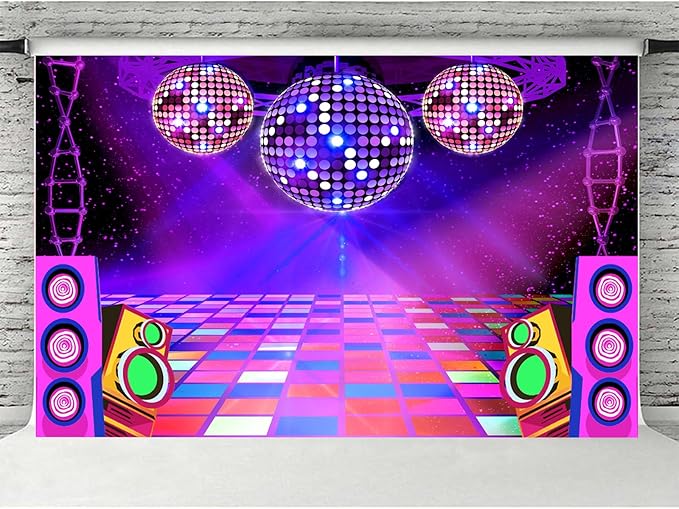Dance Party Backdrop Retro 80s 90s Theme Stage Dance Ball Music Birthday Party - Image 4