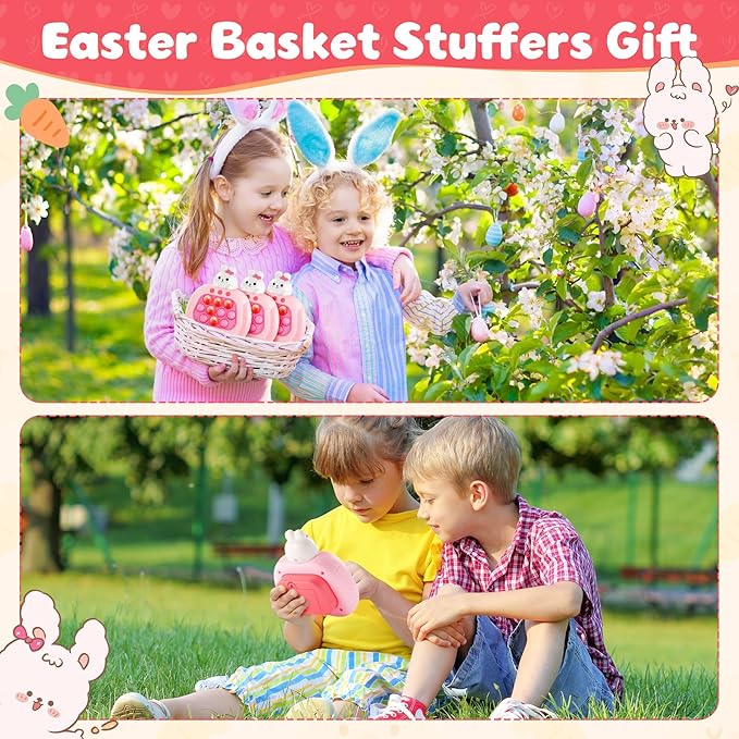 Easter Bunny Fidget Toy, Sensory Pop Toys - Image 7