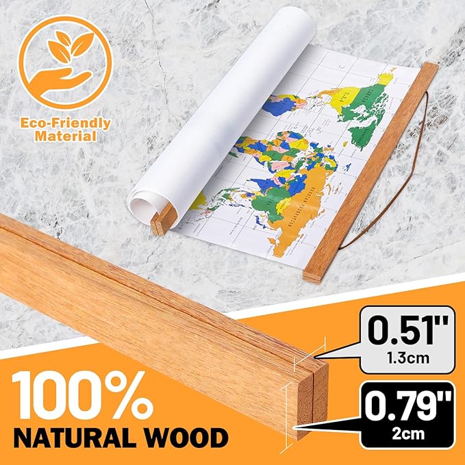 29x19 29x23 29x20 Poster Frame, Magnetic Light Wood Wooden Frame Hanger - Image 2