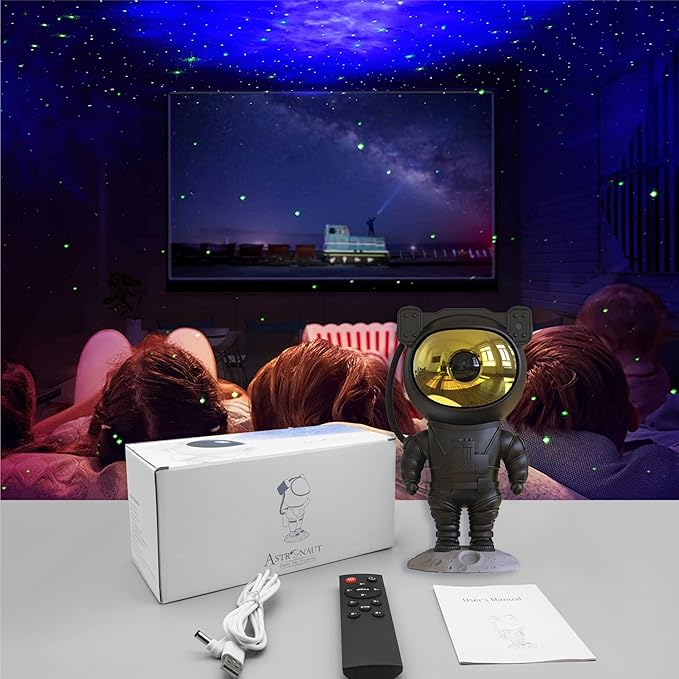 Star Projector Galaxy Night Light, Astronaut Starry Nebula Ceiling LED Lamp - Image 6
