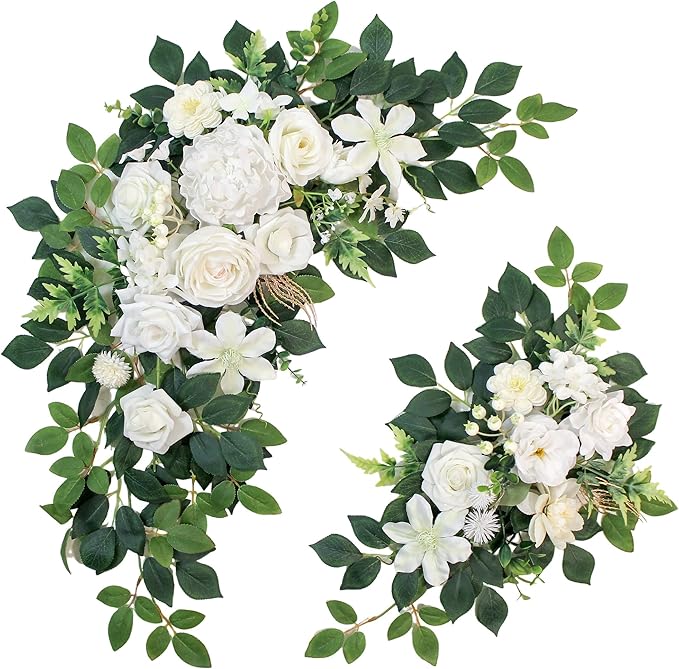 Pack of 2 Faux Flowers, Wedding Arch Flowers, Wisteria Hanging Flowers by BMQDSM